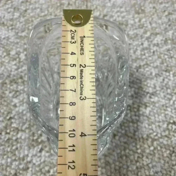 Lead Crystal Glass Santa Sleigh Christmas Candy Dish Clear - Picture 5 of 5